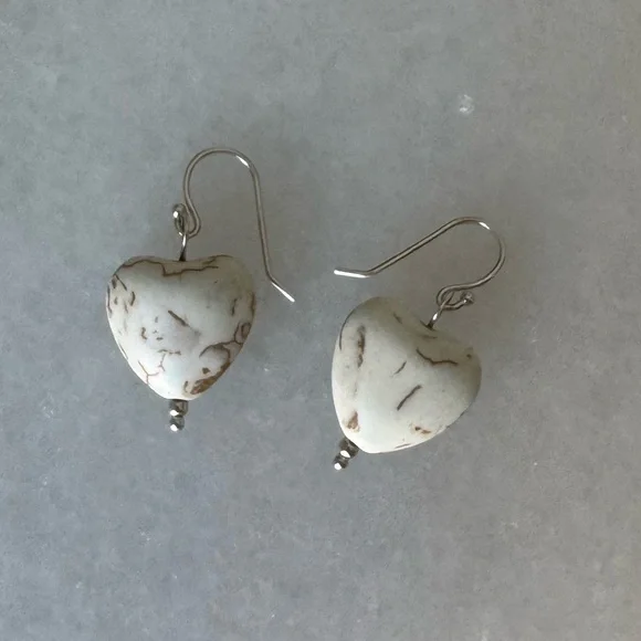 NWOT Sundance Quiet Warmth Earrings, White Howlite, Sterling Silver